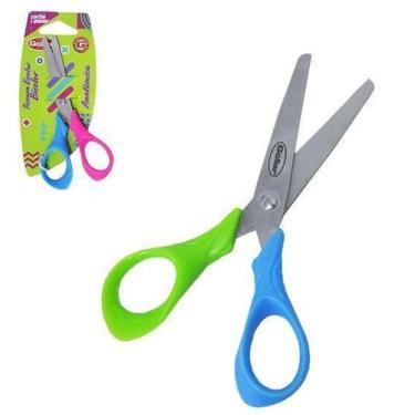 Imagem de Tesoura Escolar De Inox Bicolor 5'' Na Cartela - Daiwa/goller