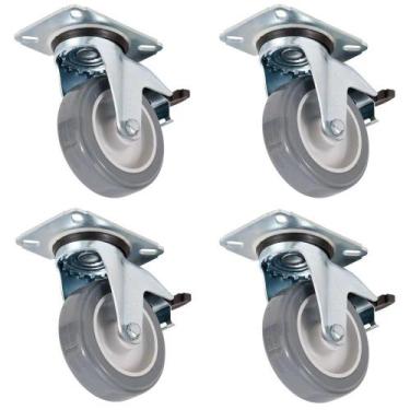 Imagem de Rodízio Giratório 1 POL Com Freio Glap 158BPFPI 4 Unidades SCHIOPPA