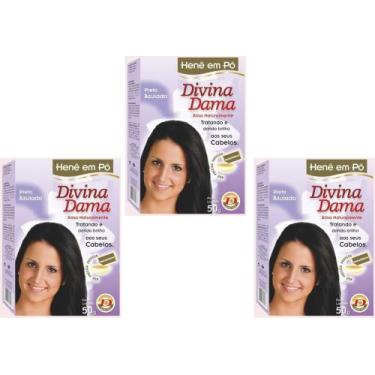 Imagem de Hene em Po Divina Dama 50gr Jaborandi Caixa ( Cores: Azulado, Preto, C