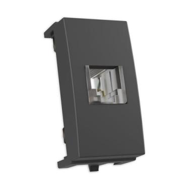 Imagem de Tomada Telefone RJ11 4 Fios cor Grafite Sleek MarGirius, Grafite