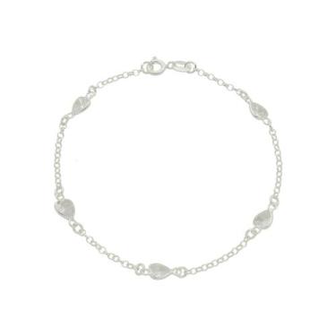 Imagem de Pulseira Prata 925 Feminina Choker Zircônia Branco Coração - DR Joias