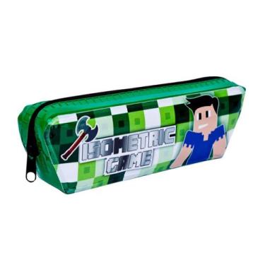 Imagem de Estojo Escolar Ideal Menino Organizador Game Verde Trilharty