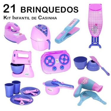 Imagem de Kit Infantil Casinha Ferro  Tábua Forma Secador Chapinha 21p - Altimar