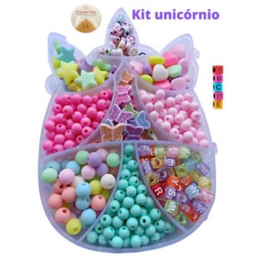 Imagem de Kit Miçanga Infantil completo Para Pulseira e acessórios Unicórnio men