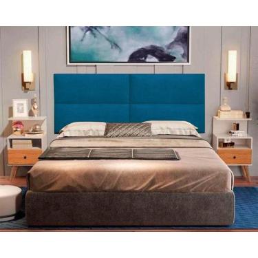 Imagem de Cabeceira Estofada Para Cama De Casal 004 Dobrável Produzida Em MDF/MD