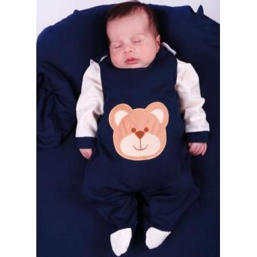 Imagem de Saida de Maternidade Para Bebê Menino Urso Vermelho 04 peças Roupas Pa