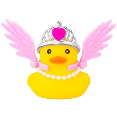 Imagem de wonuu Car Dashboard Decorations Wings Rubber Ducks, Car Duck for Car Ornament Accessories with Sunglasses, Wings Pink/Pink Crown/Pearl