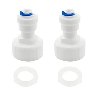Imagem de ZYAMY 2 peças adaptador de rosca NPT reto 3/10.2 cm FNPT para tubo de 0,6 mm OD Push Fit conexão rápida acessórios de plástico RO acessórios purificador de água