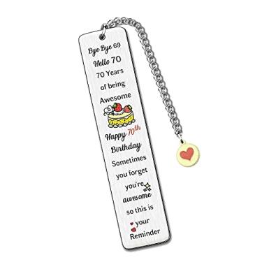 Imagem de Marcadores de livro de aniversário de 70 anos, avô, avó, babá, irmão, melhor amigo, agradecimento, lembrança, mulheres, homens, bolo de nascimento dos anos 70, presentes para mãe e pai, às vezes você