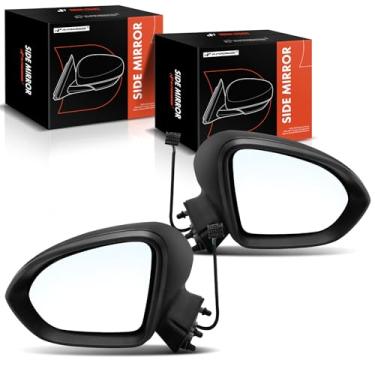 Imagem de A-Premium Par (2) espelhos retrovisores elétricos do lado do motorista e do passageiro - compatível com Chevrolet Cruze 2016 2017 2018 2019 - Espelho retrovisor externo preto dobrável manual não