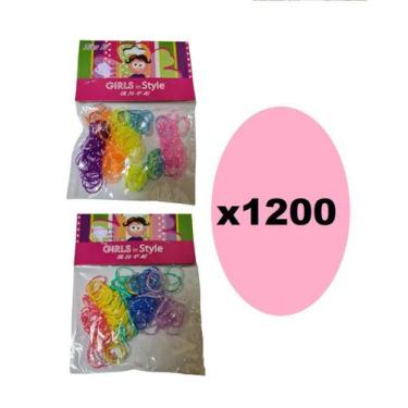 Imagem de 1200 Xuxinhas Elásticos De Silicone Colorida c/  bolinha - Lynx produç