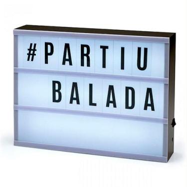 Imagem de Luminária Cinema Light Box LED A4 96 Letras Números Ícones - Abel