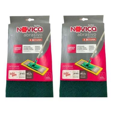 Imagem de Kit C/2 Refil Mop Esfrebom Abrasivo Limpeza Bettanin Noviça - Superpro