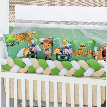 Imagem de Kit Berço Protetor Safari Americano E Nacional 10 Peças - Coroa de Dia