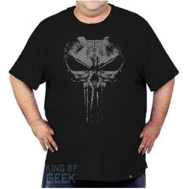 Imagem de Camiseta Plus Size Punisher Caveira Justiceiro Camisa Grande - KING OF