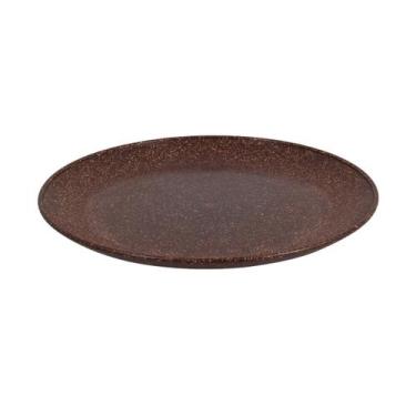 Imagem de Prato Lanche Sobremesa Redondo Durável 20cm Marrom Escuro - EVO
