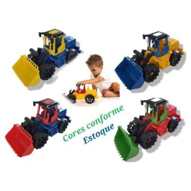 Imagem de Caminhão Trator Pá Carregadeira Kraft Carrinho Brinquedo Top - kendy