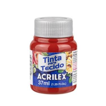 Imagem de Tinta Acrilex Para Tecido 37 Ml Fosca - Metallica Acessórios, Vermelho
