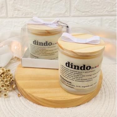 Imagem de lembrancinha aceita ser minha dinda VELA AROMATICA 70G LAÇ A - Bia art