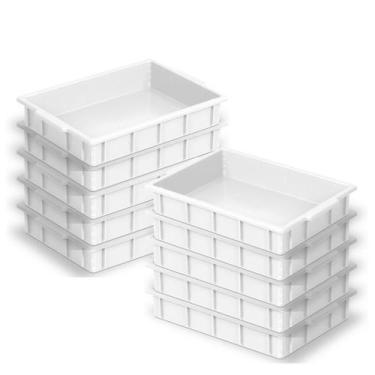 Imagem de Kit Com 10 Caixas Para Fermentação De Massa Pizza Sem Tampa - LCR