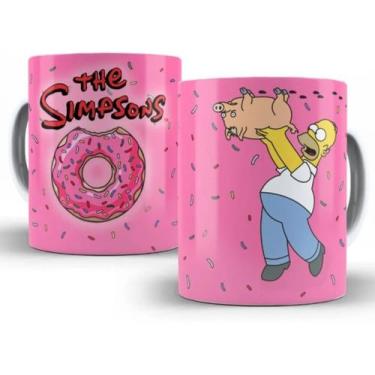 Imagem de Caneca Rosquinha Simpsons Porco Aranha Homer - Mega Oferta! - NG Decor