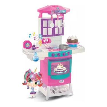 Imagem de Cozinha Infantil Com Luz E Som Meg Doll - Magic Toys - 8012, Rosa