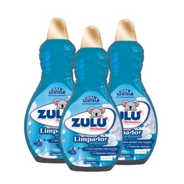 Imagem de Kit 3 Limpador Multiuso Perfumado Zulu Coala 500ml Barato, Algodão