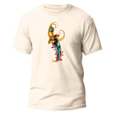 Imagem de Camiseta Algodão Premium Estampa Digital Adaga Gold Faca - NoBrand, Of