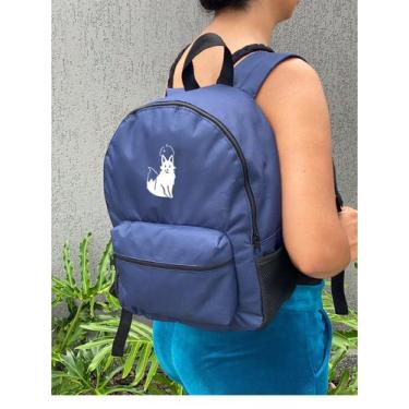 Imagem de Mochila Small LOBO Bolsa Escolar Trabalho Viagem Mala Faculdade Fut ma