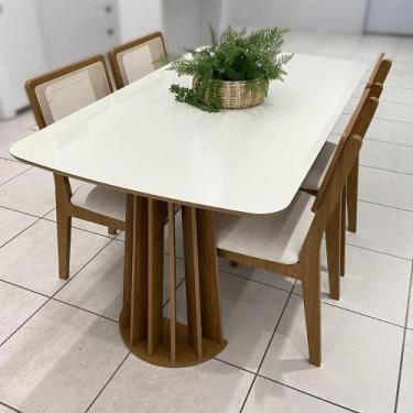 Imagem de Mesa de Jantar 1,60m com 4 Cadeiras Dalla Costa 100% MDF - Dalla Costa