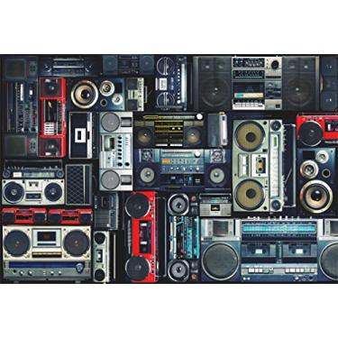 Imagem de Fundo vintage de parede de rádio Boombox NBK05239, LBK05239, 10x7ft