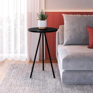 Imagem de Mesa Lateral de Canto Estilo Industrial Para Sala 53,5 cm - Artesano S