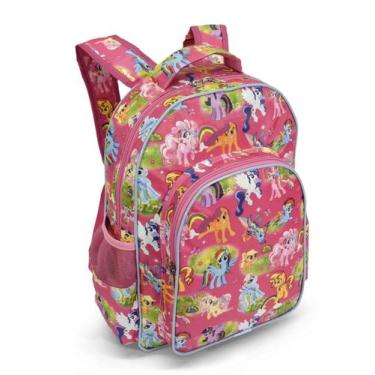 Imagem de Mochila Infantil Feminina 4 divisões LS MO3146 estampa Pôneis - LS Bol