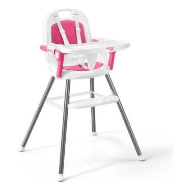 Imagem de Cadeira De Alimentação 3x1, Cadeira Alta, Portátil Rosa - Multilaser I
