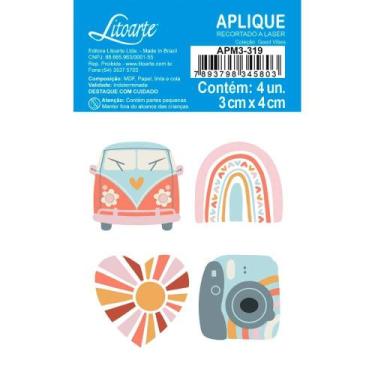 Imagem de Aplique de MDF e Papel - Good Vibes : Acessórios - APM3-319 - Litoarte