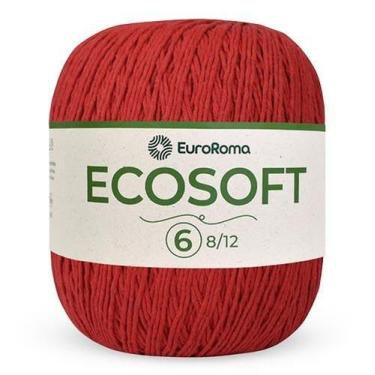 Imagem de Barbante Ecosoft EuroRoma nº06 422g, 1000 VERMELHO