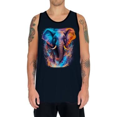 Imagem de Camiseta Regata Estampada Elefante Fogo Ilustração Moda 1 - Enjoy Shop