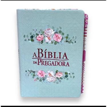Imagem de Bíblia de estudo da pregadora arc média com abas adesivas coladas - CP