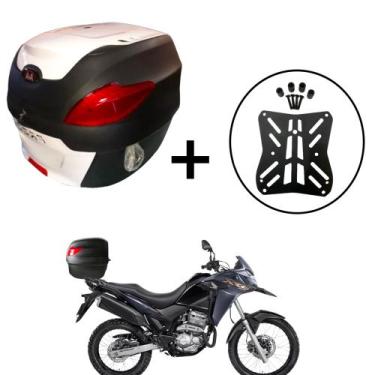 Imagem de Baú Bauleto 41 Litros Awa Pross + Bagageiro XRE 300 2010+, Branco