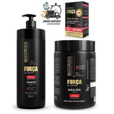 Imagem de Shampoo + Máscara e Suplemento Força Pimenta Bio Extratus