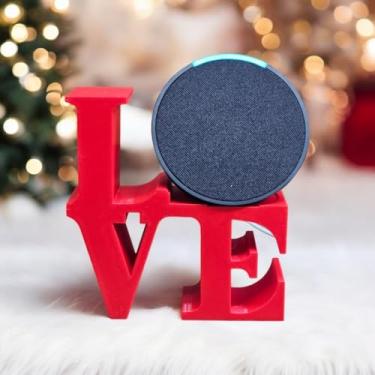Imagem de Suporte Alexa Echo POP. Tema Amor, Love, Home, Presente, decoração criativa, namorado