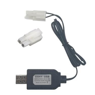 Imagem de Cabo carregador de bateria NiMH/NiCd de 4,8 V com plugue Tamiya padrão, compatível com carro RC, tanque, avião, barco RC e outros brinquedos de controle remoto para carregador USB universal de 4,8 V