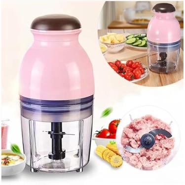 Imagem de Processador Moedor Elétrico Alimentos Alho Legumes 600ml (110V)