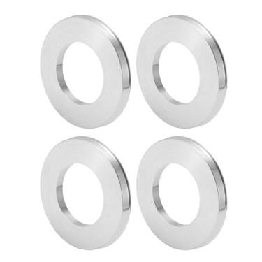 Imagem de INFINAUTO Anéis centralizados no cubo da roda do carro OD 100,1 mm para ID 56,6 mm eixo central de rodas amortecedores Hubrings liga de alumínio tom prata durável