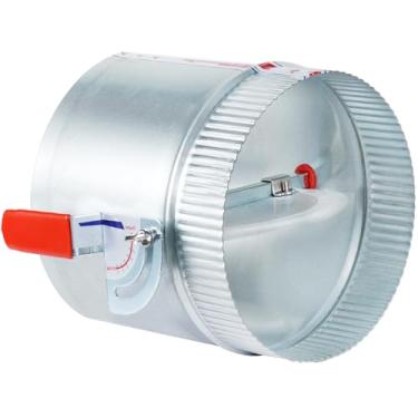 Imagem de TOP-VIGOR Duto HVAC de 20 cm Manual Volume Backdraft Damper, Controle de fluxo de ar de ferro galvanizado para HVAC, exaustores, ventiladores, tubos de fogão a pellets, saídas de secador, amortecedor