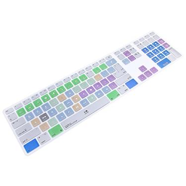 Imagem de Capa de teclado de silicone WYGCH tamanho completo ultrafina para teclado Apple MB110LL/B com teclado numérico USB com fio para iMac (teclado numérico), Final cut pro X