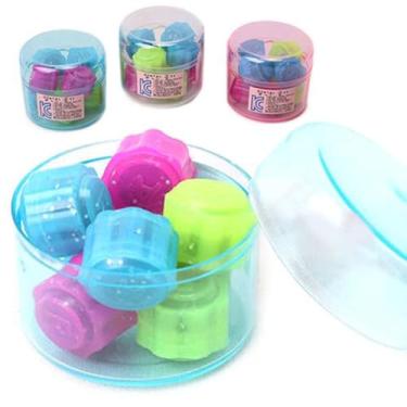 Imagem de [Aleatório] Conjunto de 6 peças de pedras Gonggi Jack Stone Pebbles com caixa redonda (3 conjuntos)