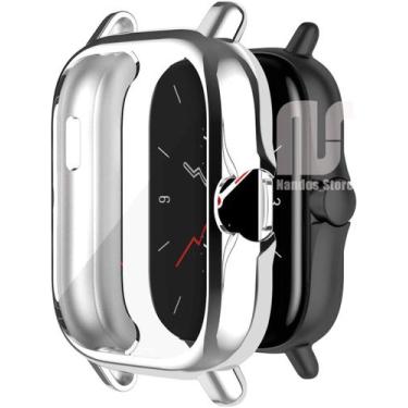 Imagem de Case Bumper Nsmart para proteção do smartwatch GTS 2 /  GTS 2e , Prata