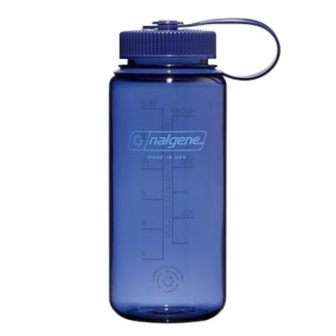 Imagem de Nalgene Garrafa de água Sustain Tritan livre de BPA feita com material derivado de 50% de resíduos de plástico (usando equilíbrio de massa certificado ISCC), 473 ml, boca larga, jeans