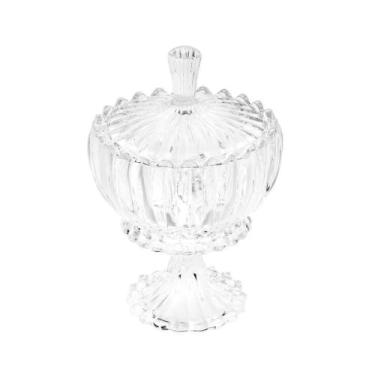 Imagem de Bomboniere De Cristal C/Pé E Tampa Geneva 11X175Cm - F9-25609 - Wolff